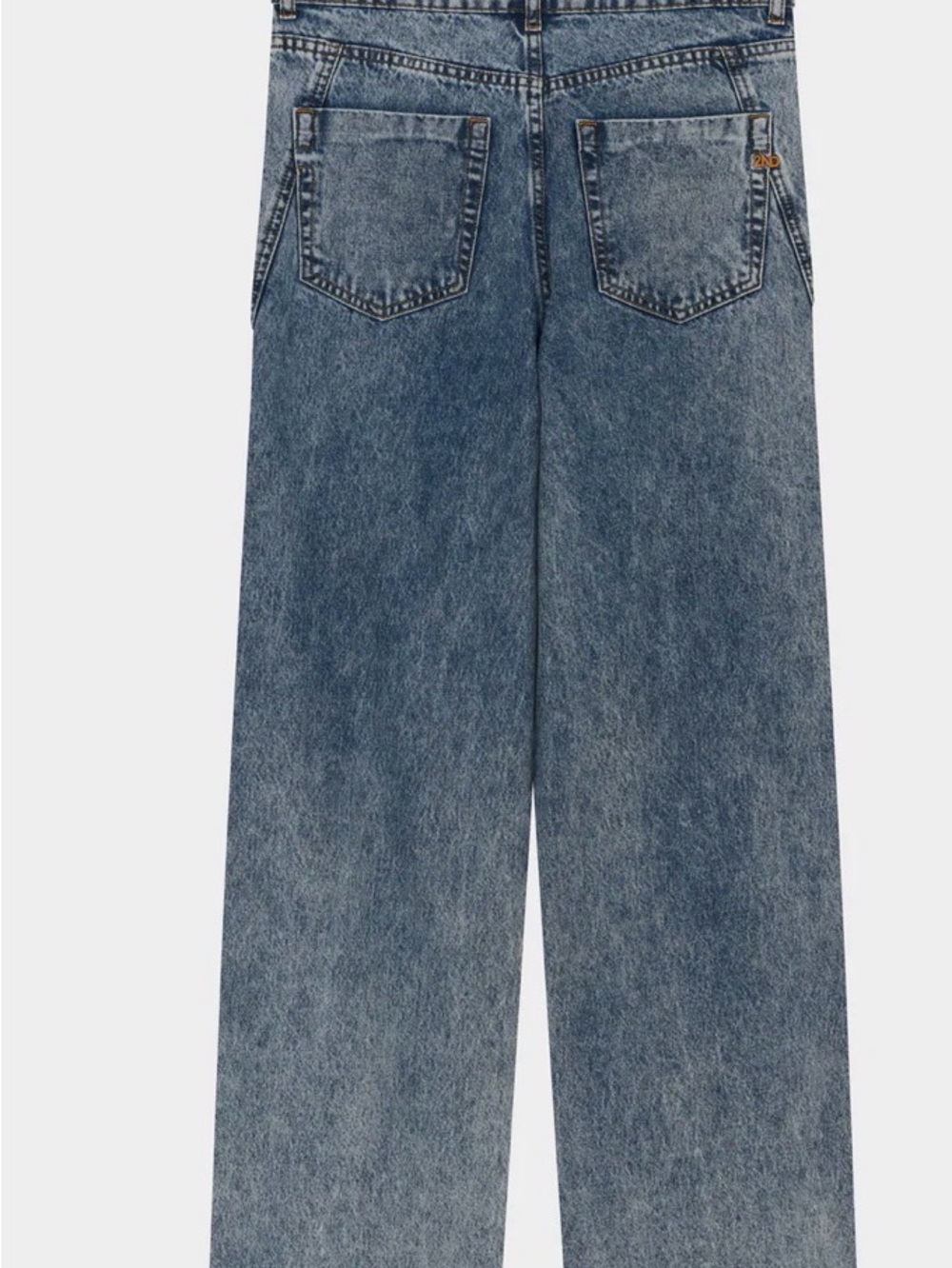 Day Birger et Mikkelsen western asymmetrical Light Blue Wide-Leg Snap-Trim Jeans - Picture 5 of 5